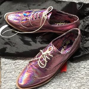 Iridescent loafers by Irregular